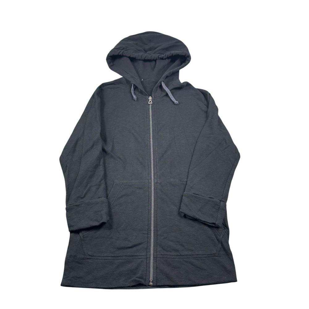 James Perse Standard‎ Black Cotton Hooded Full Zip Jacket Size Men's XS